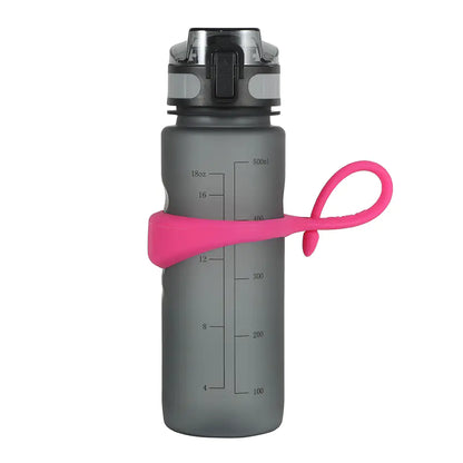 Fitness Sports Water Bottle with Magnetic Handle Ring